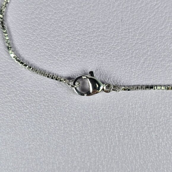 Elegant Silver-Plated Synthetic Ruby Pendant Necklace (NWOT) - Picture 4 of 5